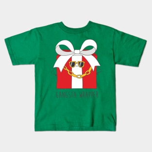 Gangsta Wrapper, Funny Christmas Present Joke Kids T-Shirt